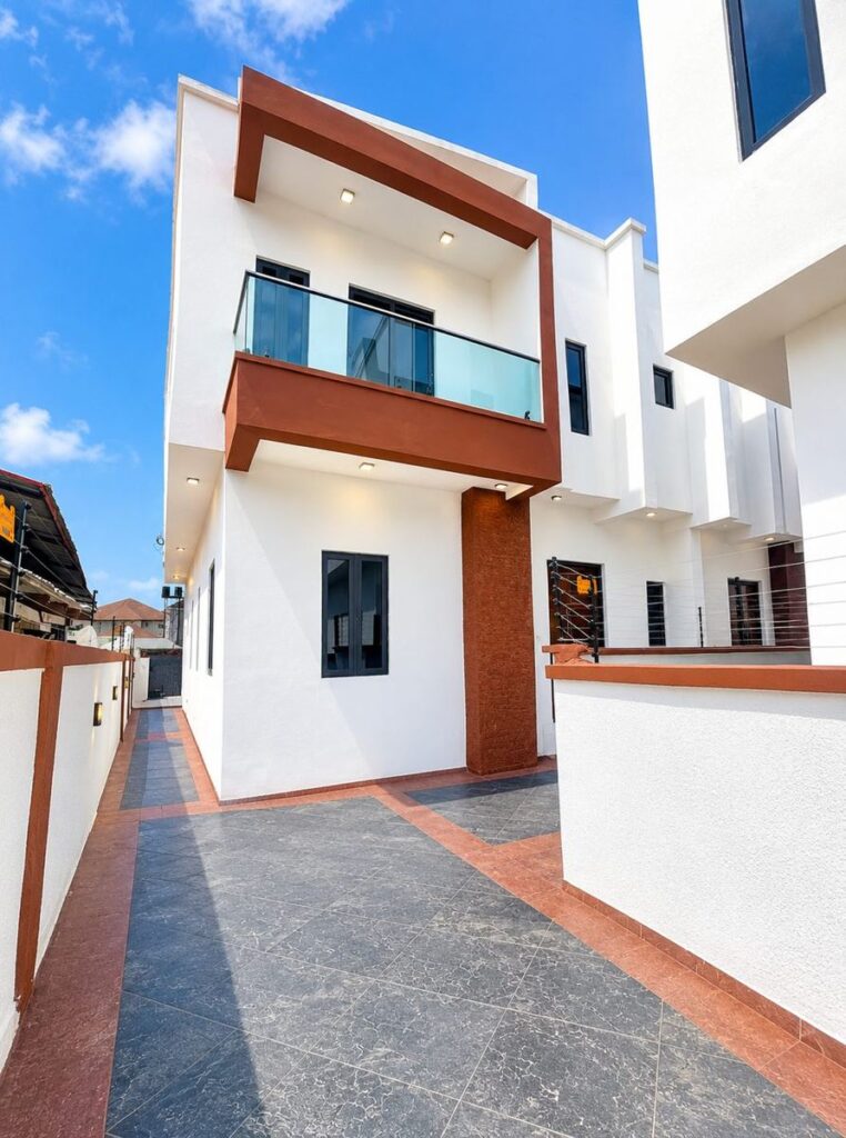 Exterior of 4 bedroom semi-detached duplex in Abijo, Lekki