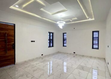 Living room with POP ceiling, 4 bedroom semi-detached duplex in Abijo, Lekki