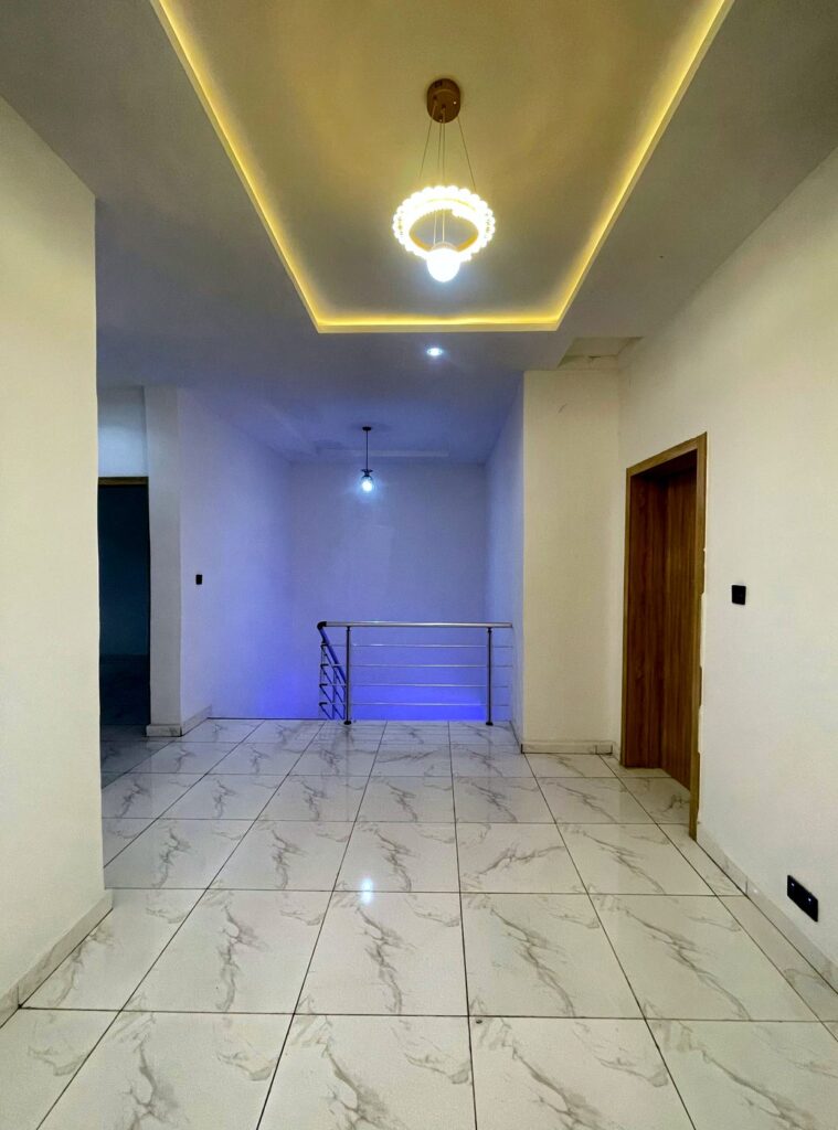 Upstairs lounge and stair landing, 4 bedroom semi-detached duplex in Abijo, Lekki