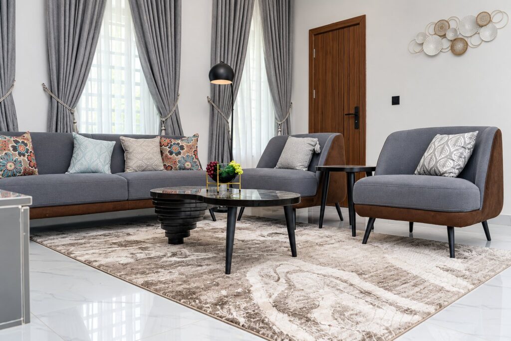 Living room of 3 bedroom bungalow, Eleran Igbe, Ibeju-Lekki